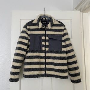 Striped sherpa jacket